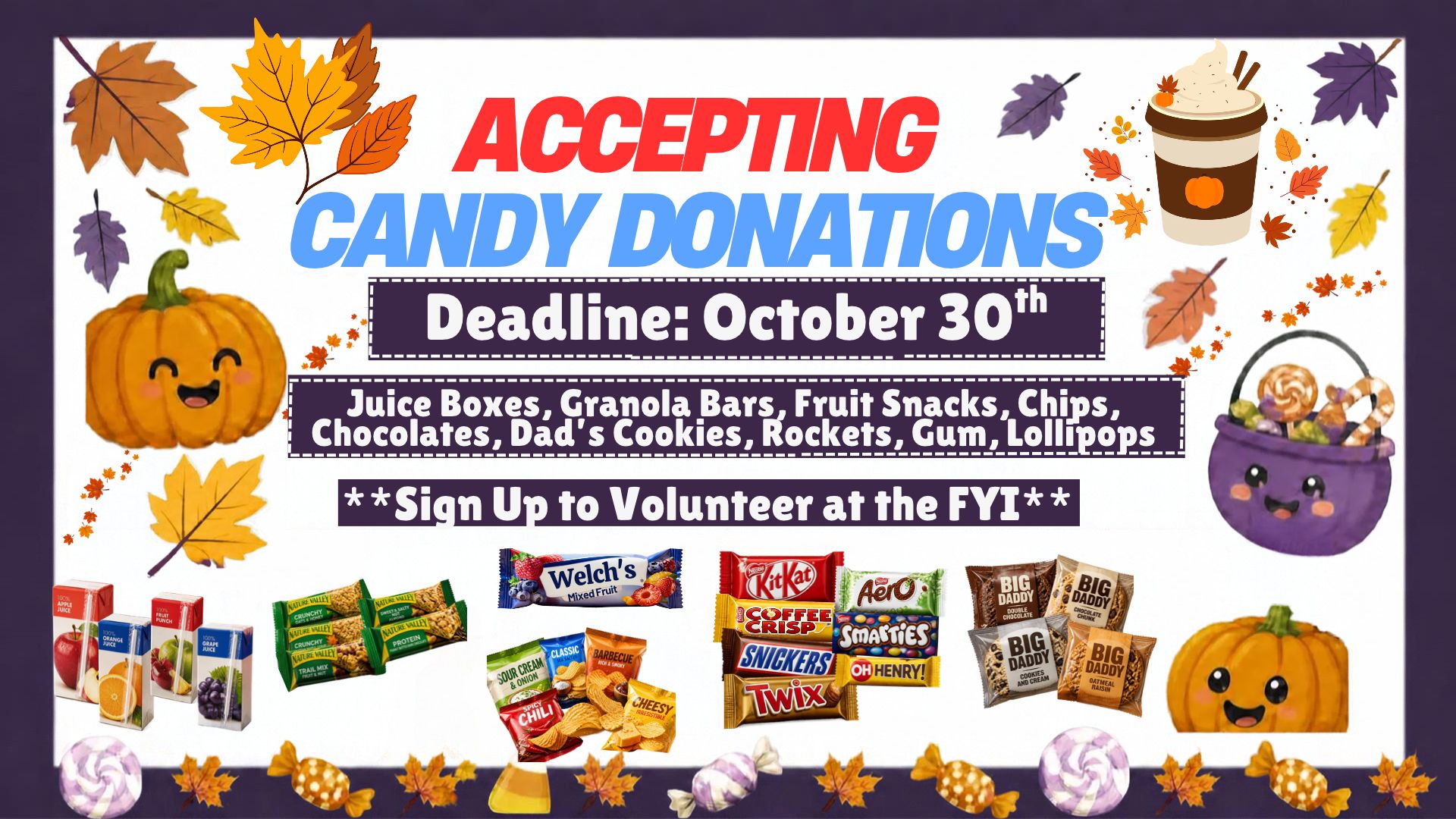 Candy Donations Updated